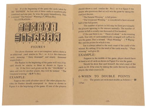 HOMOCONO Libro di Istruzioni per Mahjong con Strategie di Gioco e Analisi delle Regole in Carta, Guida per Principianti ed Appassionati del Mahjong