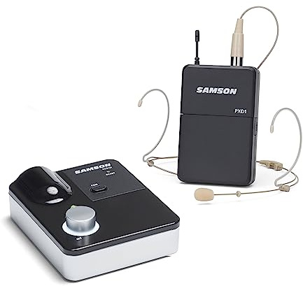 SAMSON XPDm Headset Funk-System (2,4 GHz) – DE5 Head-Mikrofon, RXD1M Tisch-Empfänger mit XLR & Klinke, bis zu 30 m Reichweite, ideal für Moderation, Präsentationen & Fitness