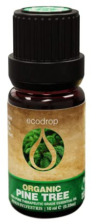 Pine Essential Oil, Cosmos Certified Organic,100% Pure Austrian Pine Needle Oil, Therapeutic Grade for Aromatherapy, 10ml, Free E-Book Included