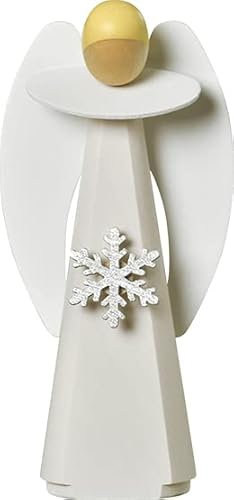 Rudolphs Schatzkiste Weihnachtsfigur Engel mit Schneekristall BxHxT 3,5x11x3,5cm NEU Weihnachtsengel Figuren Haus Baum Figur Kirche Erzgebirge Holz Seiffen Weihnachten Spielzeug Dekoration Tischdeko