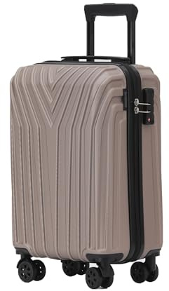 BEIBYE Kofferset Rollkoffer Koffer Hartschale,TSA Schloß, Zwillingsrollen, Erweiterung (Champagner, 55 cm)
