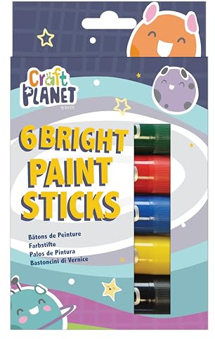 Craft Planet Lot de 6 stylos de peinture lavables pour enfants dans des couleurs vives assorties – Option de peinture parfaite pour les enfants.