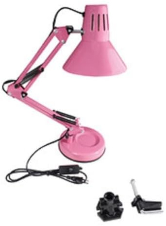 maolo Lampada da Scrivania Girevole e Snodabile E27 Struttura Metallica Resistente Braccio Estensibile 72cm Illuminazione Ufficio Casa 230V Cavo 1.5m Morsetto e Base Elegante Design (Fucsia)