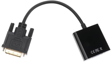 Homoyoyo Convertisseur Vidéo Dvi Mâle vers Vga Femelle pour Écran PC Adaptateur Dvi-d vers Vga Support