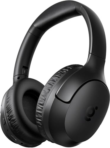 Wegear kabellose Bluetooth Over-Ear-Kopfhörer mit Mikrofon, Noise Cancelling, Faltbare Kopfhörer mit tiefen Bässen, 60H Headset für Reisen, Arbeit, Fitness (ENC)