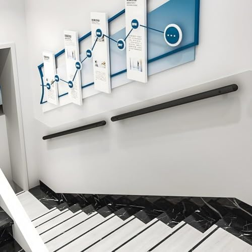 EPANO LWWX handrails for stairs Wall Mounted Stair Railing, Indoor/Outdoor Handrail for Steps，for Bars Lofts Kindergarten Guardrail Stair Rail(80 cm/2.6 ft)