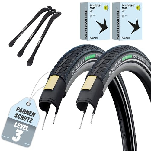 Schwalbe Road Cruiser 28 Zoll Reifen - 37-622/42-622 Schwarz Reflex