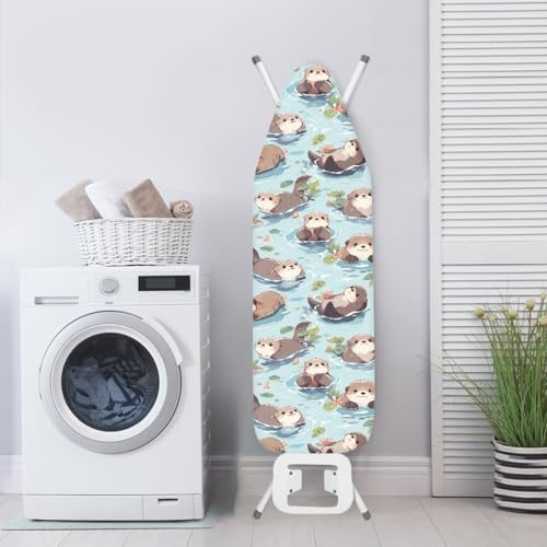 Ironing Board Covers 125 x 45 Elasticated Animal Print with Padding, Easy Fit and Resists Scorching,Bungee Elasticated Ironing Board Covers Large, Easy Placement