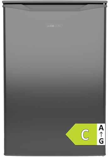 Clatronic® Gefrierschrank klein | Energieklasse C | 85cm | Tiefkühlschrank | leise 40dB | 3 Schubladen | Türanschlag wechselbar | bis zu -18°C | 87L Freezer | kleiner Gefrierschrank GS 102 inox