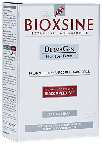 BIOTA Laboratories GmbH pflanzliches Shampoo gegen Haarausfall (fettiges Haar) 300 Milliliter, mildes Kräuteraroma mit Minze-Note, blau, für Erwachsene, unisex