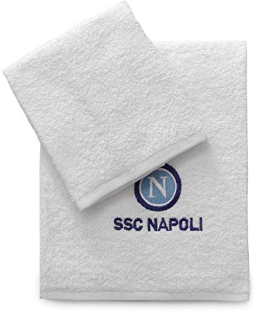 S.S.C. Napoli Cocina de Madera Blanco Juego de Toallas de Mano y 1 + y cortesía Esponja de Caja t391