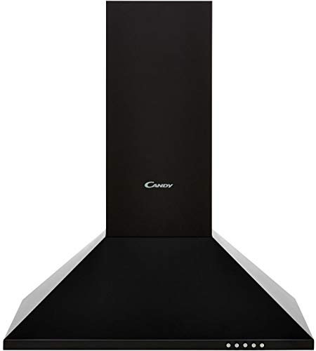 Candy CCE116/1N 3 Speed 60cm Triangle Cooker Hood, LED Lighting, Washable filters, Black, One Size