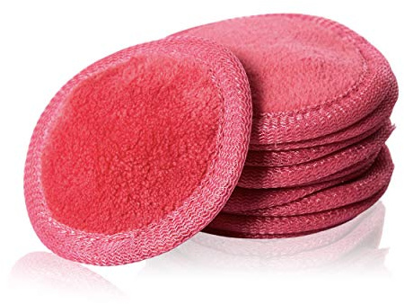 10-er Set Make-Up Entferner Tuch Rund | Mikrofaser Abschminktücher fürs Gesicht | Microfaser Gesichtsreinigungstuch ideal für sensible Haut | ÖKO-TEX 100 STANDARD | ca. 300 g/m² - Ø 7cm Pink