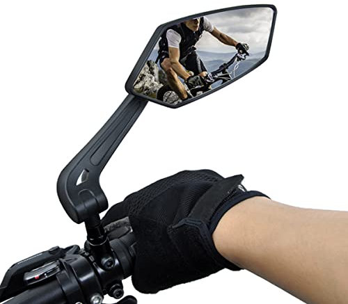 NMVB Lenker-Fahrradspiegel drehbarer Fahrradspiegel Lenker-Rückspiegel, kratzfestes Glas Fahrradspiegel für Lenker (2 Stück)