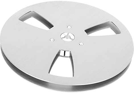 Carrete de Recogida Vacío de 1/4 X 7 a Cubo de Cinta de Carrete, 3 Orificios Nab Open Reel Audio Aleación de Aluminio Carrete de Cinta Vacío de 7 Pulgadas, Piezas de Máquina de (Plata)