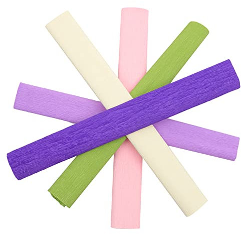 5 Rollen endlospapier büttenpapier papierstreifen paper rolls papierklebeband paper fan papierbasteln vellum washi-tape Bastelpapier Paperdeco Papierblumen Krepp-Papier Papierrose