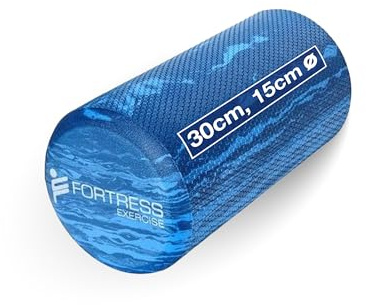 Foam Roller | Premium-Quality EVA | Marble Blue | Home Gym Equipment | Body Therapy | 30CM (Short)