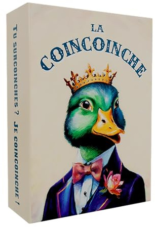 Coincoinche Gesellschaftsspiel, Belote Coinchée Revisiité, vereinfachte Regeln, eine Moderne Coinche, lustig und zugänglich, Kartenspiel, 32 Stück, Gesellschaftsspiel, entworfen in Frankreich, eine