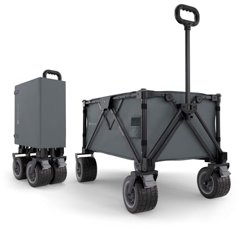 Kinderkraft ROLLER vikbar rullvagn, strandvagn upp till 130 kg, grå