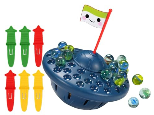 Murmeln Balance Spiel, Wackel Murmel Balance Stapelspiel Mit 60 Murmeln, Murmelbahn Familienspiele, Geschicklichkeits Und Geschicklichkeitsspiele, Stapelbares Murmel Balancierspielzeug Für Kinder