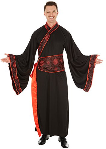 dressforfun Herrenkostüm Asiate | Langer Kimono | Fernöstliche Verkleidung | inkl. Extra Gürtel (XXL | Nr. 301044)