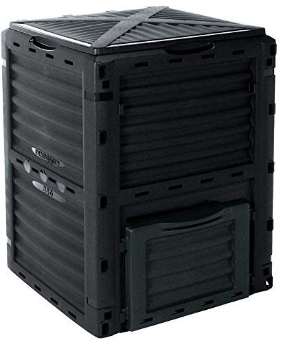Compostiera da giardino verde, 300 L, 83 x 61 x 61 cm