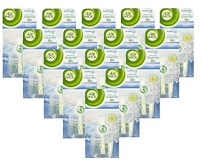 Air Wick Plug in Diffuser Refill, Crisp Linen and Linen, Pack 2 x 19ml, Long Lasting Fragrance, Lasts up to 200 days, Plug in Air freshener