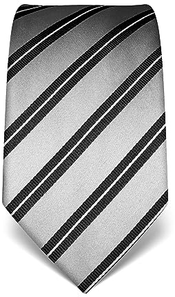 Vincenzo Boretti Herren Krawatte reine Seide gestreift edel Männer-Design zum Hemd mit Anzug für Business Hochzeit 8 cm schmal/breit