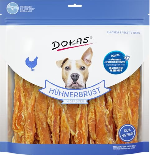 DOKAS Getreidefreier Premium Snack in Streifen für Hunde – Ideal für zwischendurch