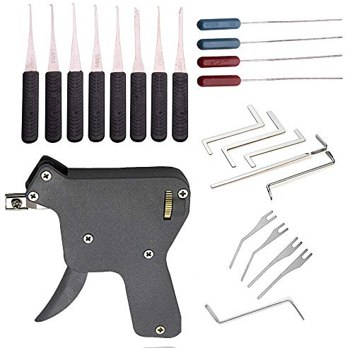 Loboo Idea - Herramienta de cerrajería. Kit de pistola para abrir cerraduras/candados y sacar llaves rotas, para cerrajeros y principiantes