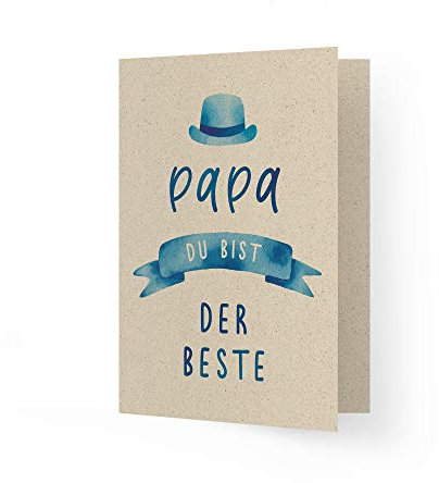 Matabooks, nachhaltige und vegane Grußkarten aus Graspapier, Natur, Made in Germany (Vatertag)
