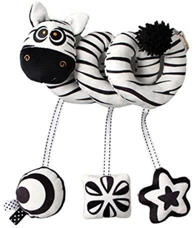 Spirale Bett Kinderwagen Spielzeug, Mobile Baby Kinder Twisty Spirale Cartoon Spielzeug Geschenke, Kleinkind Baby Aktivität pädagogische Plüschtier, Für Babys und Kleinkinder ab 0+ Monate (Pferd)