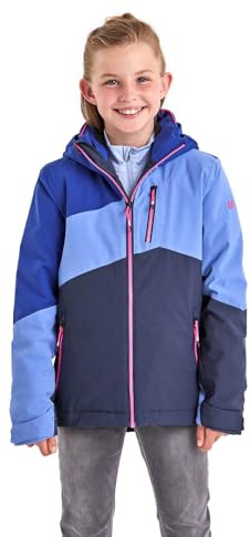 Killtec Mädchen Ksw 166 Grls Jckt Skijacke/ Funktionsjacke Mit Abzippbarer Kapuze Und Schneefang, Deep Royal, 140 EU