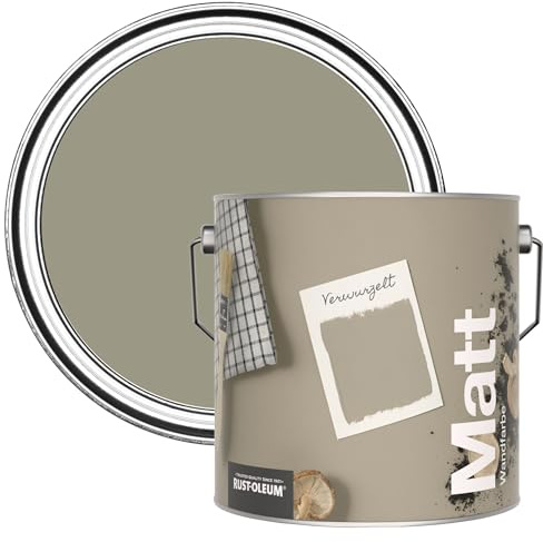 Rust-Oleum ultra strapazierfähige, extra deckende, abwaschbare, grün matte Wandfarbe - Verwurzelt 2,5 Litres