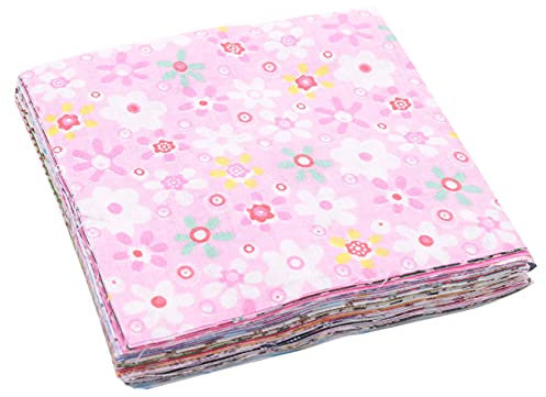Reionppy Stoffpaket, Patchwork, Baumwolle, gemischte Quadrate, 10 x 10 cm, 50 Stück