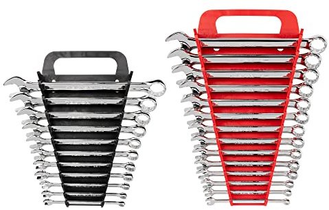 TEKTON Combination Wrench Set with Holders, 25-Piece (1/4-3/4 in., 6-19 mm) | WCB92301
