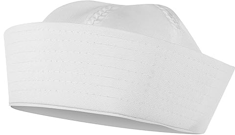 Tofficu Captain Hats for Party Sailor Hat Classic White Cotton Boating Style Unisex Clothing Accessory and Cosplay Events