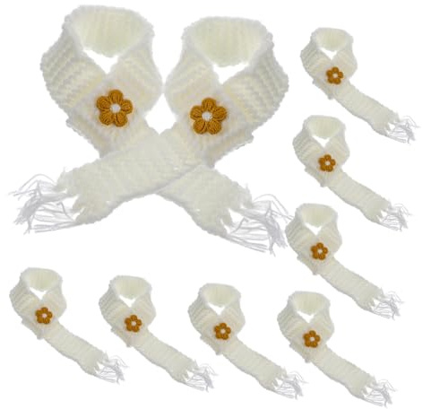 EXCEART 10stücke Baumwoll Minischal Für Puppe Weinflasche Dekoration DIY Party Zubehör Austauchbar Kleiner Schal Für Accessoires