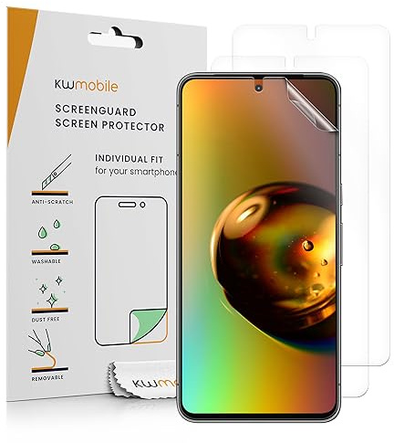 kwmobile Skärmskydd kompatibla med Google Pixel 8 skärmskydd – 3 x ultraklart genomskinliga telefonfilmer