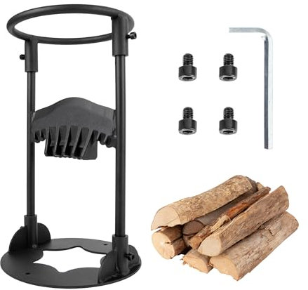 Cherbowing Manueller Holzspalter, Quick Spaltwerkzeug abnehmbar Kindling Splitter Wood Splitter für Campingplatz, Zuhause, BBQ, Kamin tragbare Brennholzspalter Kohlenstoffstahl 21 x 31 cm