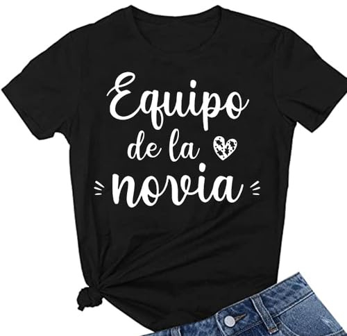 Camiseta De La Mariee Team Bride para Mujer, Top De Dama De Honor, Camisetas De Despedida De Soltera, Camisetas De Manga Corta, Tops del Equipo De La Mariee 033