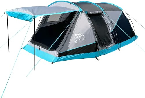 OLPRO Stafford 3.0 3-Person Camping Tent – Waterproof 5000 mm Tunnel Tent with Sewn-In Groundsheet & Porch Area – Lightweight Quick Pitch Tent for Camping & Festivals