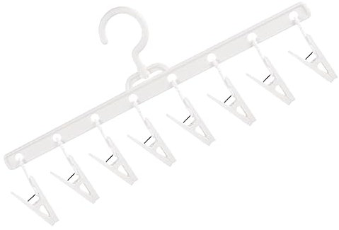 TOPBATHY 3St Mehrzweck-Aufhänger Underwear Storage kleiderbügel mit Clip Sockenklammern zusammenklappbarer Wäscheständer tragbarer Wäscheständer Socken trocknen Clips Wäschetrockner Weiß