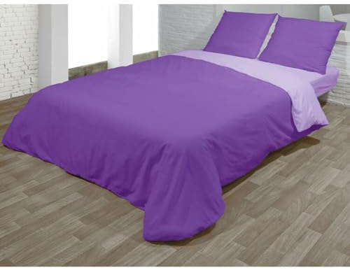Hosteline Juego de Funda nórdica Vegas Malva Cama de 150 3 Piezas