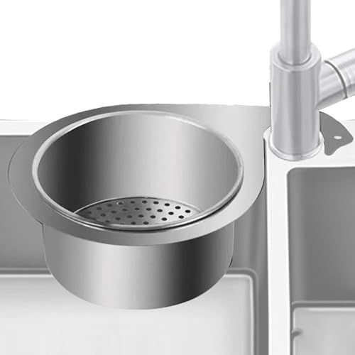 Edelstahl Siebkorb in Schwanenform für Spüle - Siebfilter Zum Einhängen, Filterkorb Zum Aufhängen Am Wasserhahn, Küchensieb für Gemüse und Essensreste