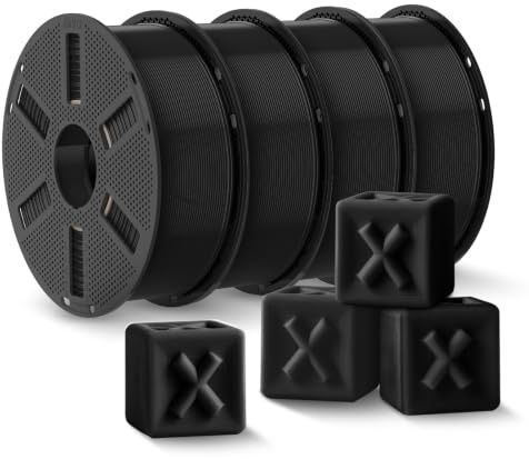 JAYO PLA+ Filament 1.75mm Bundle Schwarz*4 4.4KG, PLA Plus 3D Druck Filament