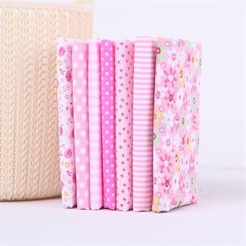 Baumwollstoff, Stoffquadrate für Patchwork, DIY, Nähen, Scrapbooking, Quilten, Blumen-Punktmuster, Handwerk und Hobby, Stoffe, 25 x 25,4 cm, Kunst- und Bastelbedarf, Stoff, 7 Stück
