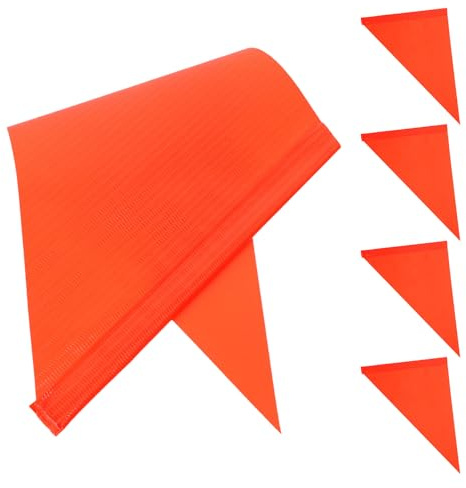 5Pcs Bike Safety Flags Triangular Replacement for Scooter and Trailer | High Visibility Orange Cycling Accessory for Outdoor Riding and Commuting
