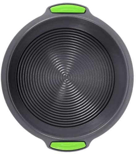 DIYEAH Teglia per Torta Rotonda in Silicone 24 CM Antiaderente per Dolci da Forno Stampo per Torta al Formaggio Resistente al Calore Strumento per Cottura Domestica e Professionale