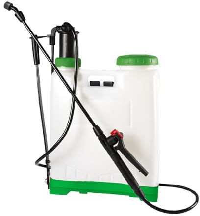 Crisalide® Pompa Irroratrice a Pressione Manuale, Nebulizzatore da Giardino con Lancia e Getto Regolabile, Pompa a Spalla per Orto, Piante, Trattamenti Antiparassitari e Diserbanti (16 litri)